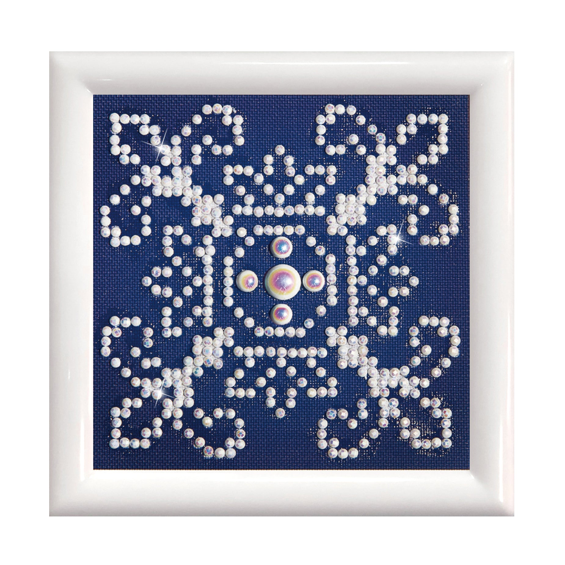 Diamond Painting Kit: White on Blue