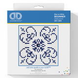 Diamond Painting Kit: Blue on White
