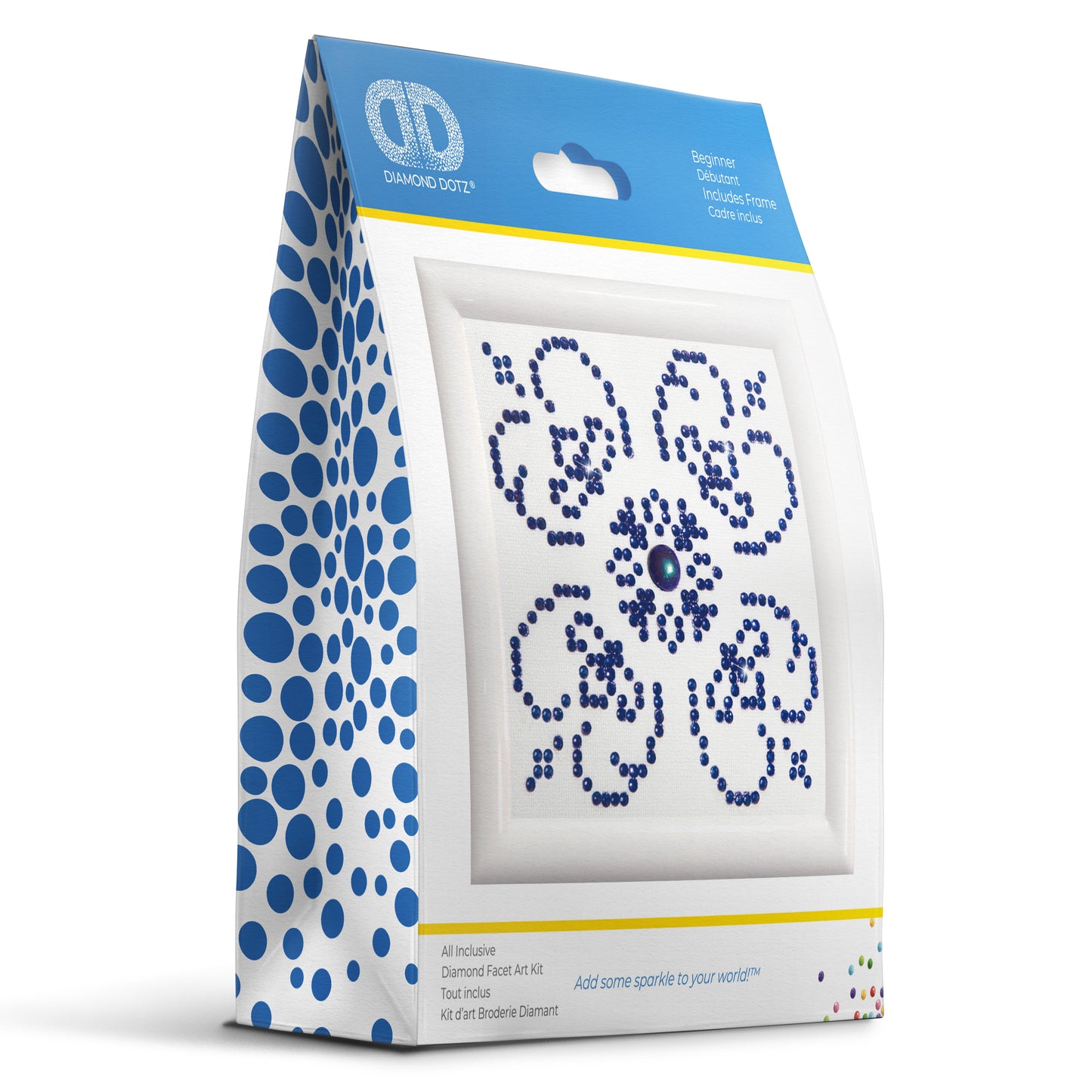 Diamond Painting Kit: Blue on White