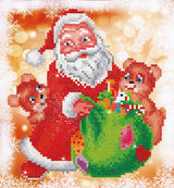 Diamond Painting Kit: Santa and Teddies