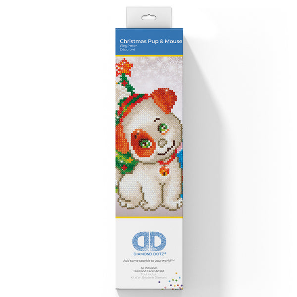 Diamond Painting Kit: Christmas Pup and Mouse