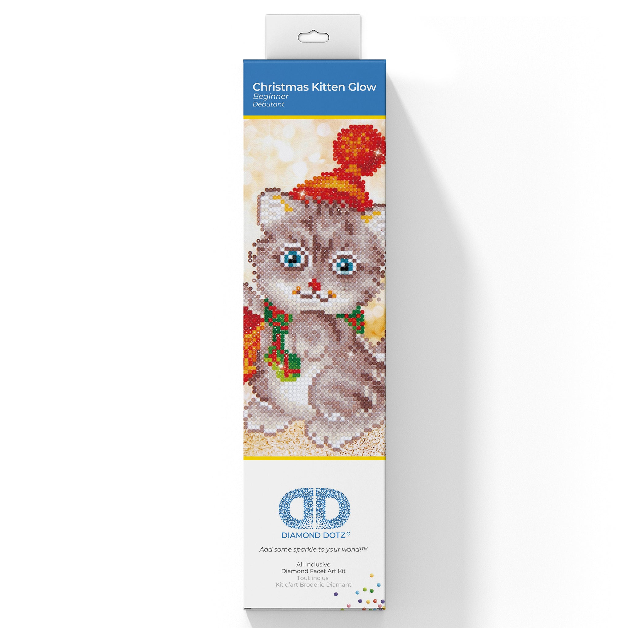 Diamond Painting Kit: Christmas Kitten Glow
