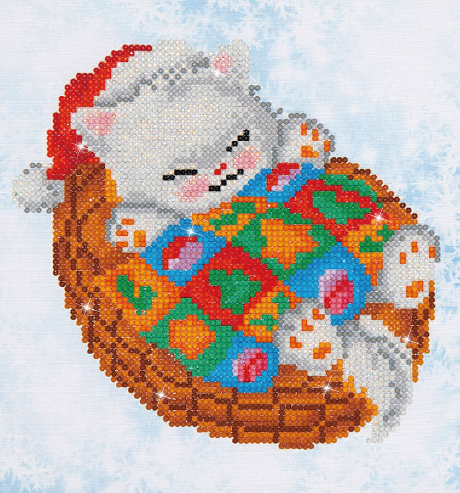 Diamond Painting Kit: Snug Christmas Kitty