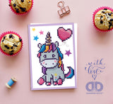 Diamond Painting Kit: Greeting Card Kit: Baby Uni