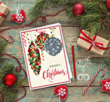 Diamond Painting Kit: Greeting Card Kit: Merry Christmas Baubles: Traditional