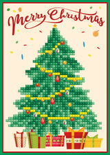 Diamond Painting Kit: Greeting Card Kit: Merry Christmas Tree