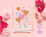 Diamond Painting Kit: Greeting Card Kit: Love Balloons