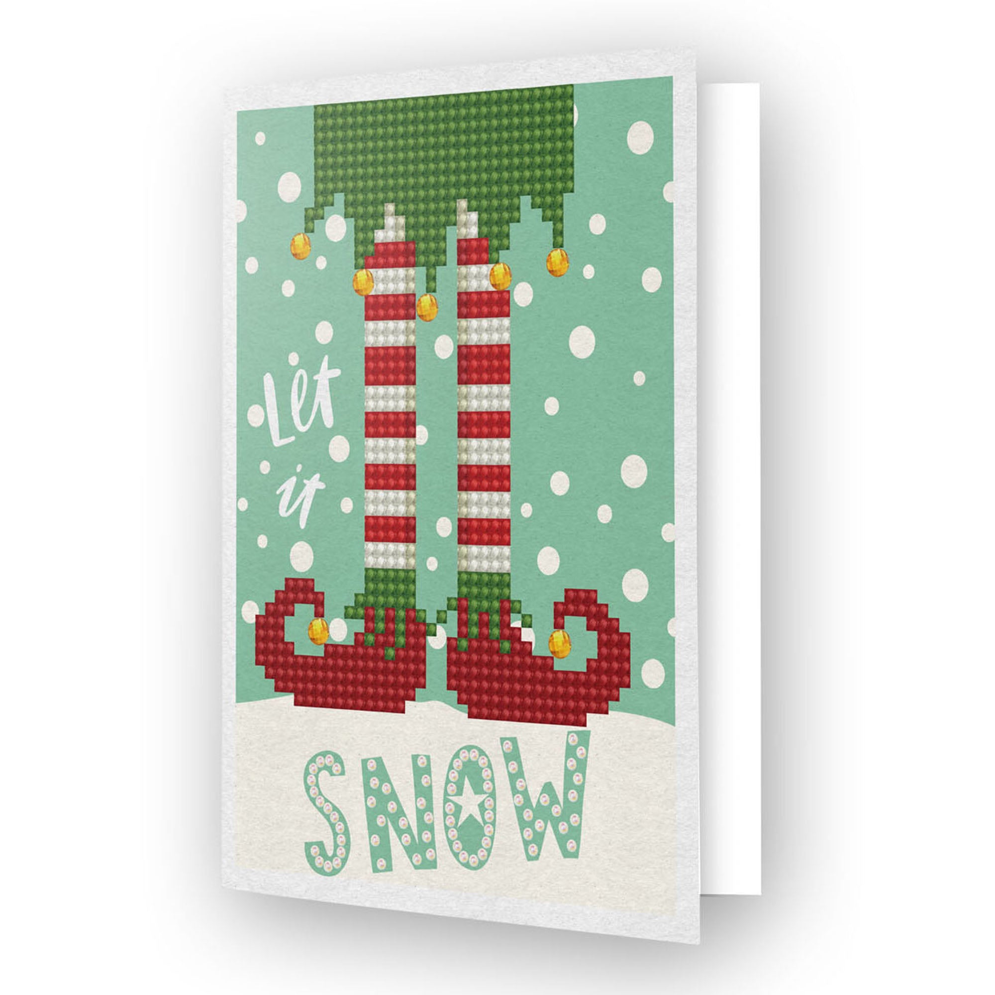 Diamond Painting Kit: Greeting Card Kit: Let it Snow