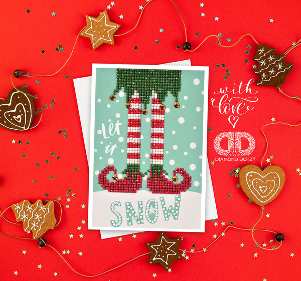 Diamond Painting Kit: Greeting Card Kit: Let it Snow