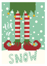 Diamond Painting Kit: Greeting Card Kit: Let it Snow