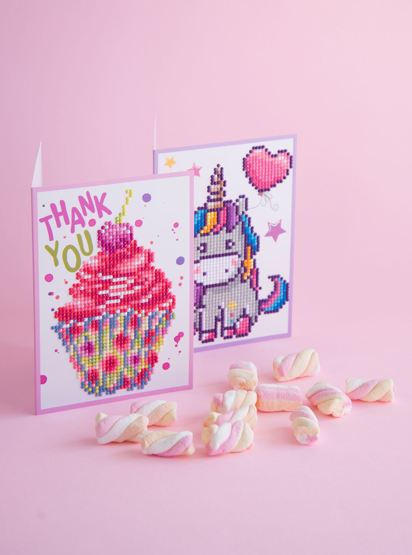 Diamond Painting Kit: Greeting Card Kit: Cup Cake Thank You