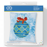 Diamond Painting Kit: Cushion: Blue Bauble