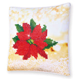 Diamond Painting Kit: Cushion: Poinsettia