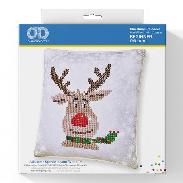 Diamond Painting Kit: Cushion: Christmas Reindeer