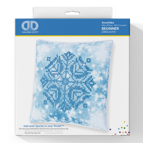 Diamond Painting Kit: Cushion: Snowflake
