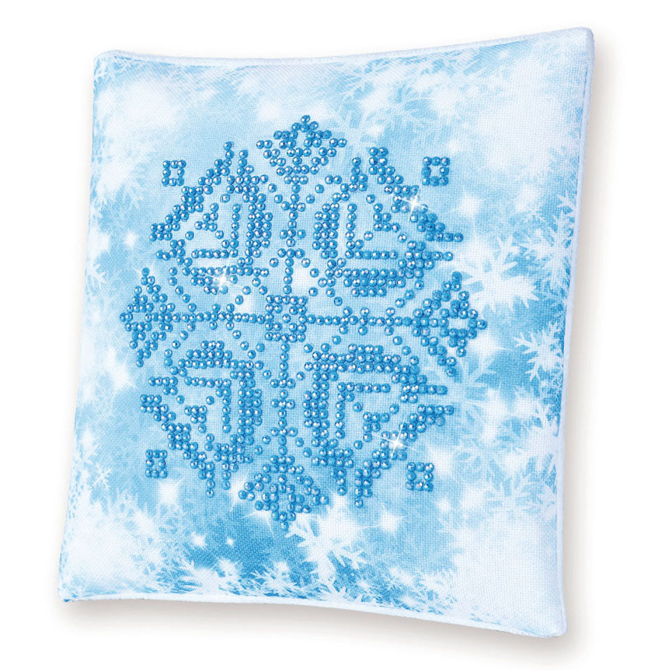 Diamond Painting Kit: Cushion: Snowflake