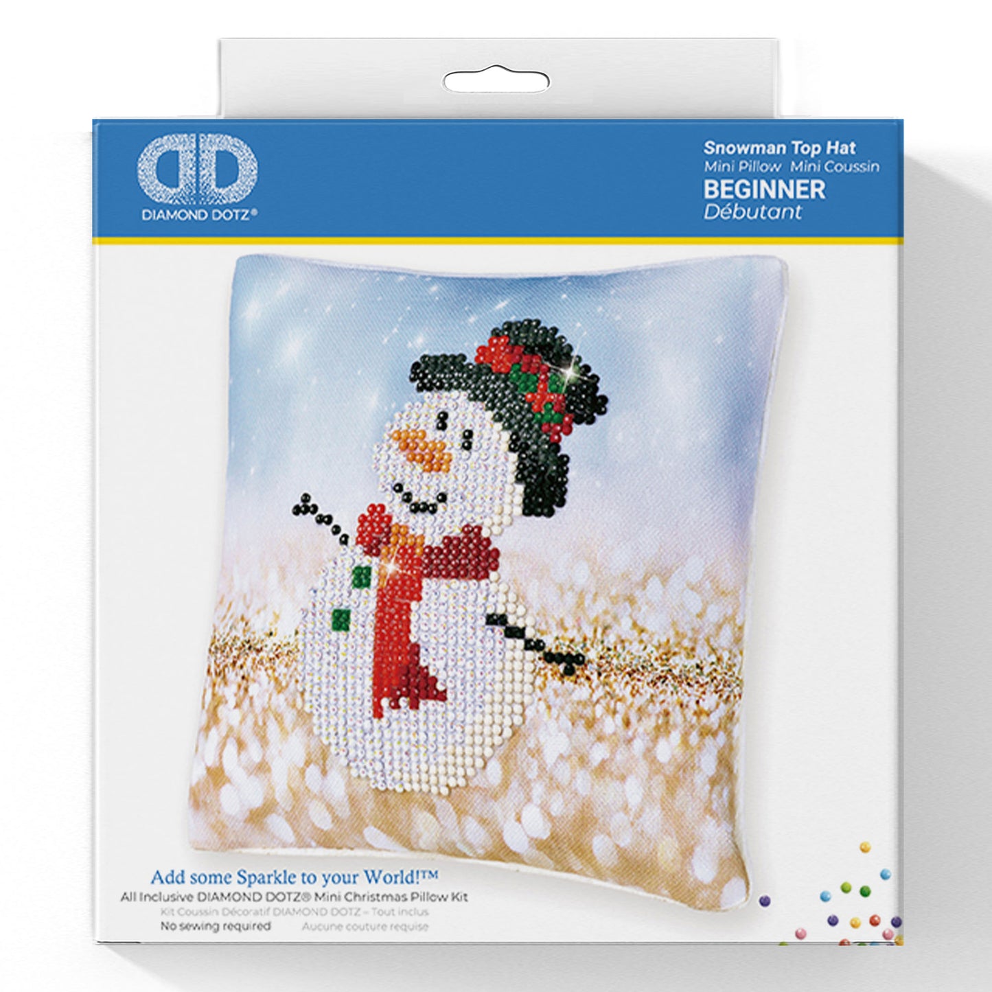 Diamond Painting Kit: Cushion: Snowman Top Hat