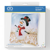Diamond Painting Kit: Cushion: Snowman Top Hat