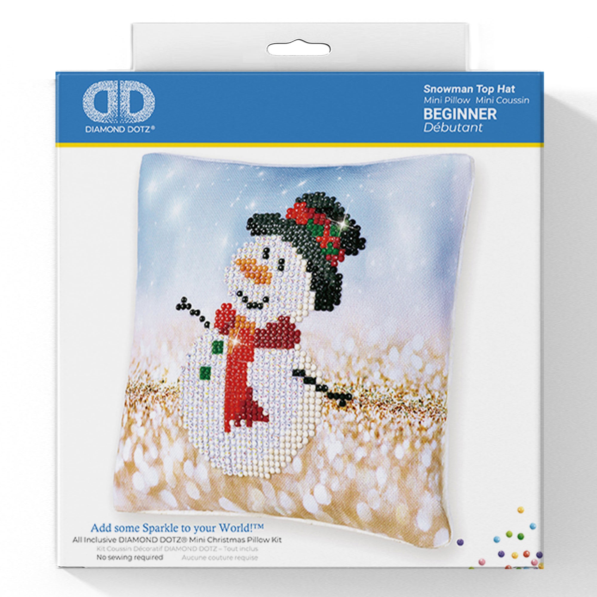 Diamond Painting Kit: Cushion: Snowman Top Hat