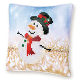 Diamond Painting Kit: Cushion: Snowman Top Hat