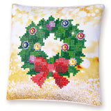 Diamond Painting Kit: Cushion: Christmas Wreath