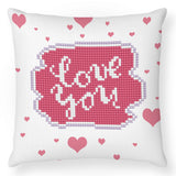 Diamond Painting Kit: Cushion: Love You
