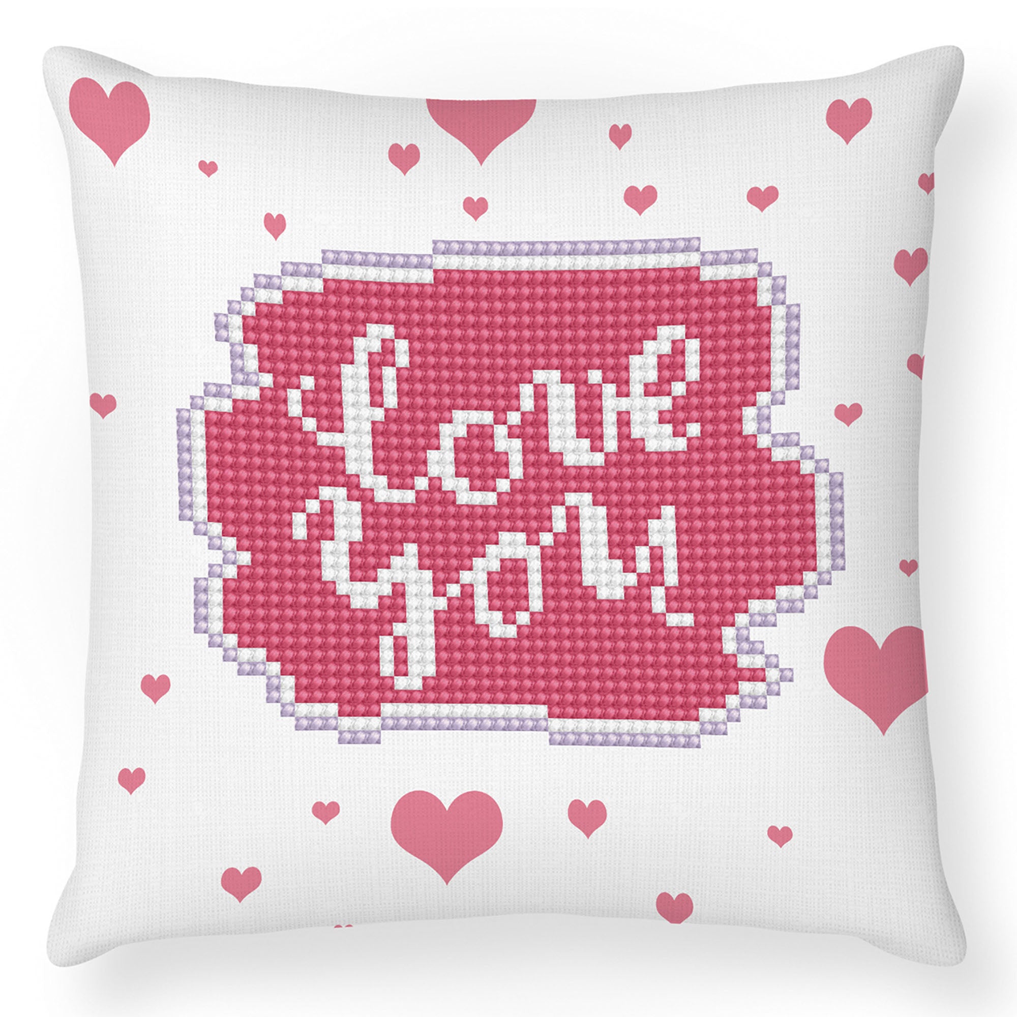 Diamond Painting Kit: Cushion: Love You