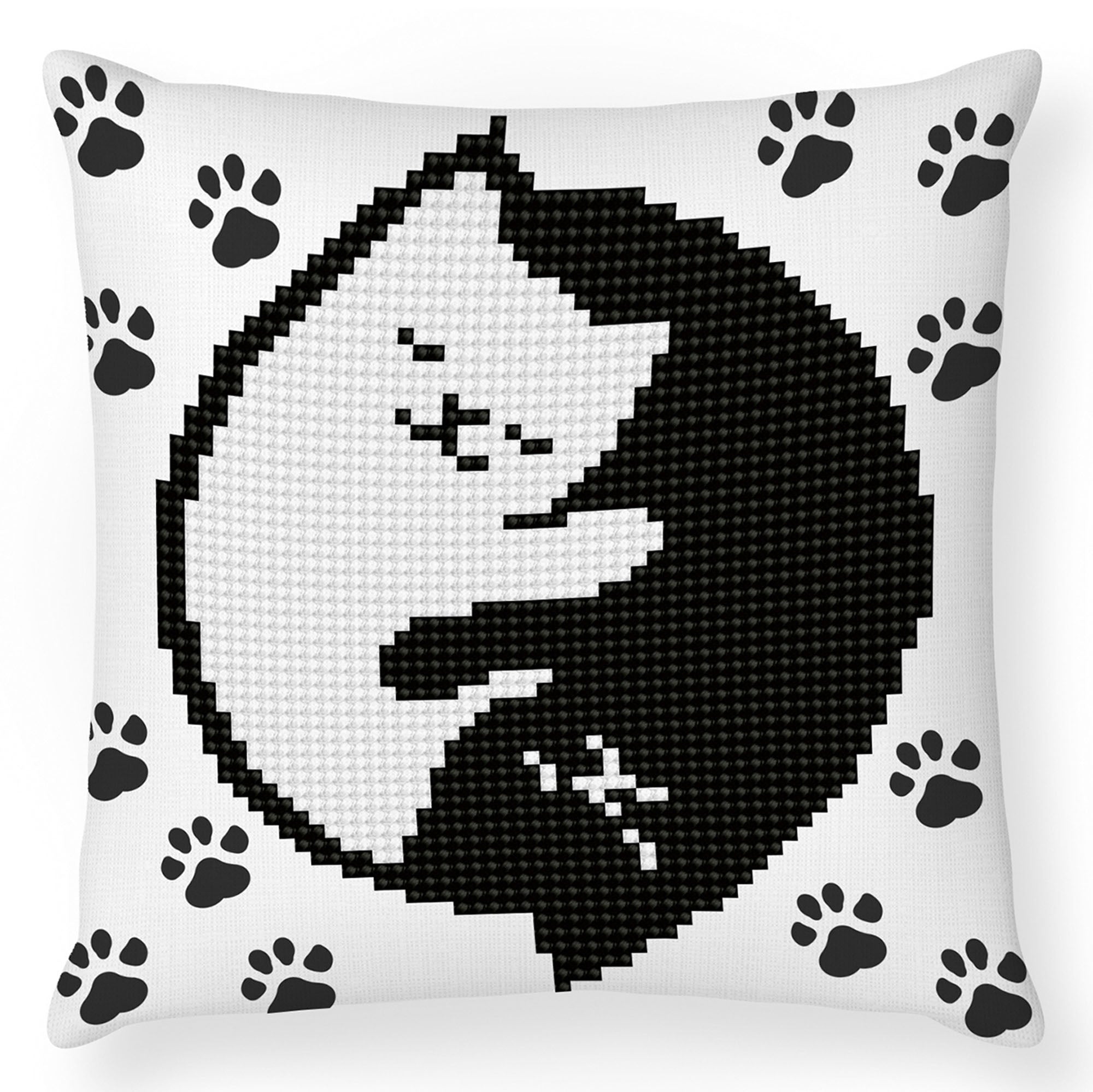 Diamond Painting Kit: Cushion: Kitty Glow