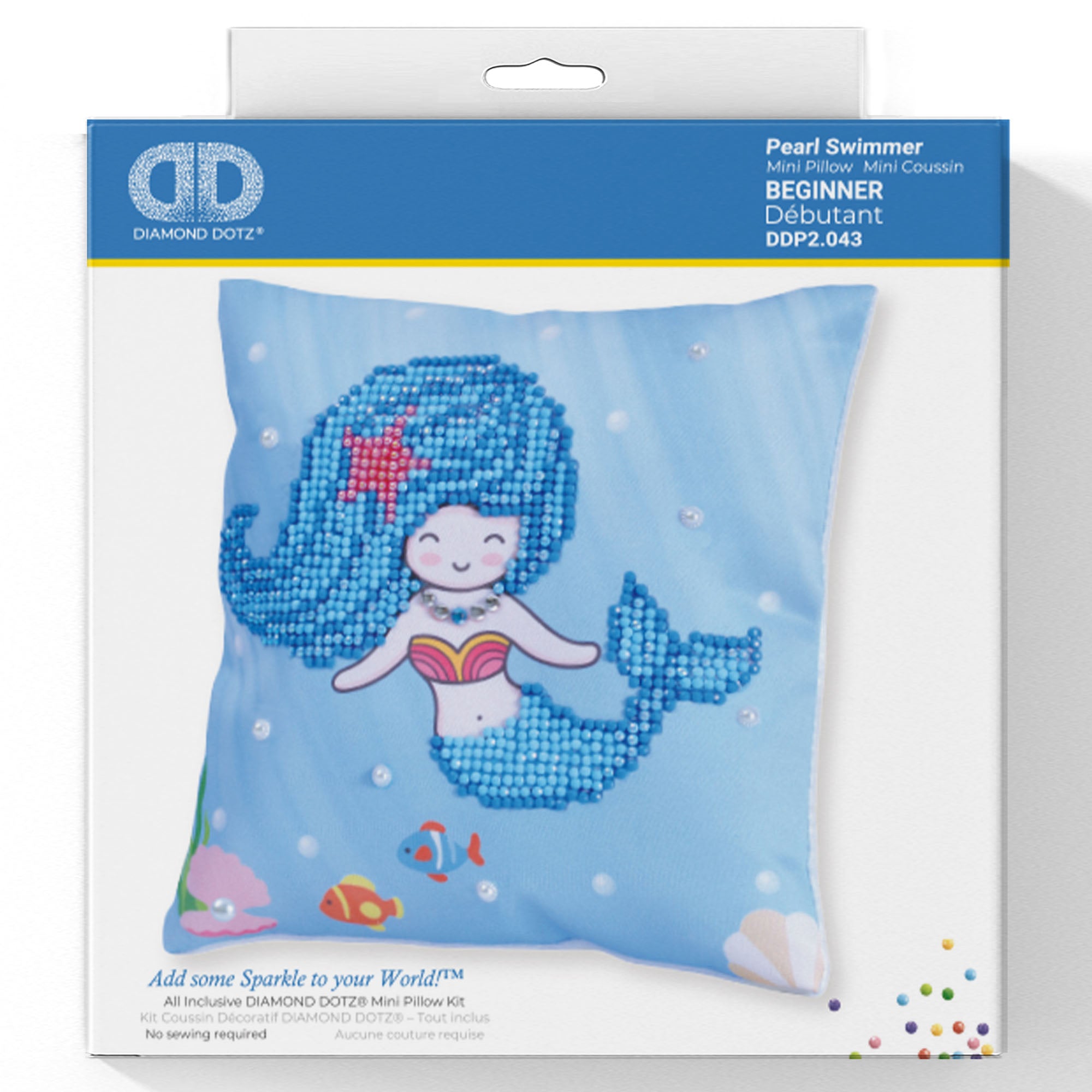 Diamond Painting Kit: Cushion: Pearl Swimmer