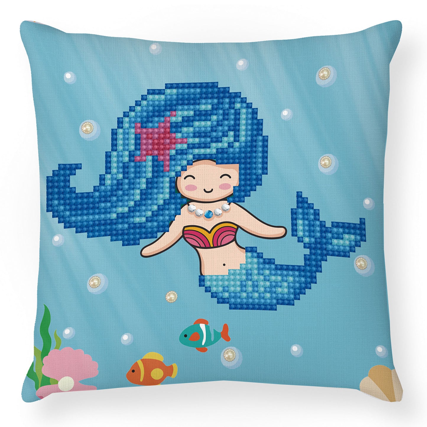 Diamond Painting Kit: Cushion: Pearl Swimmer