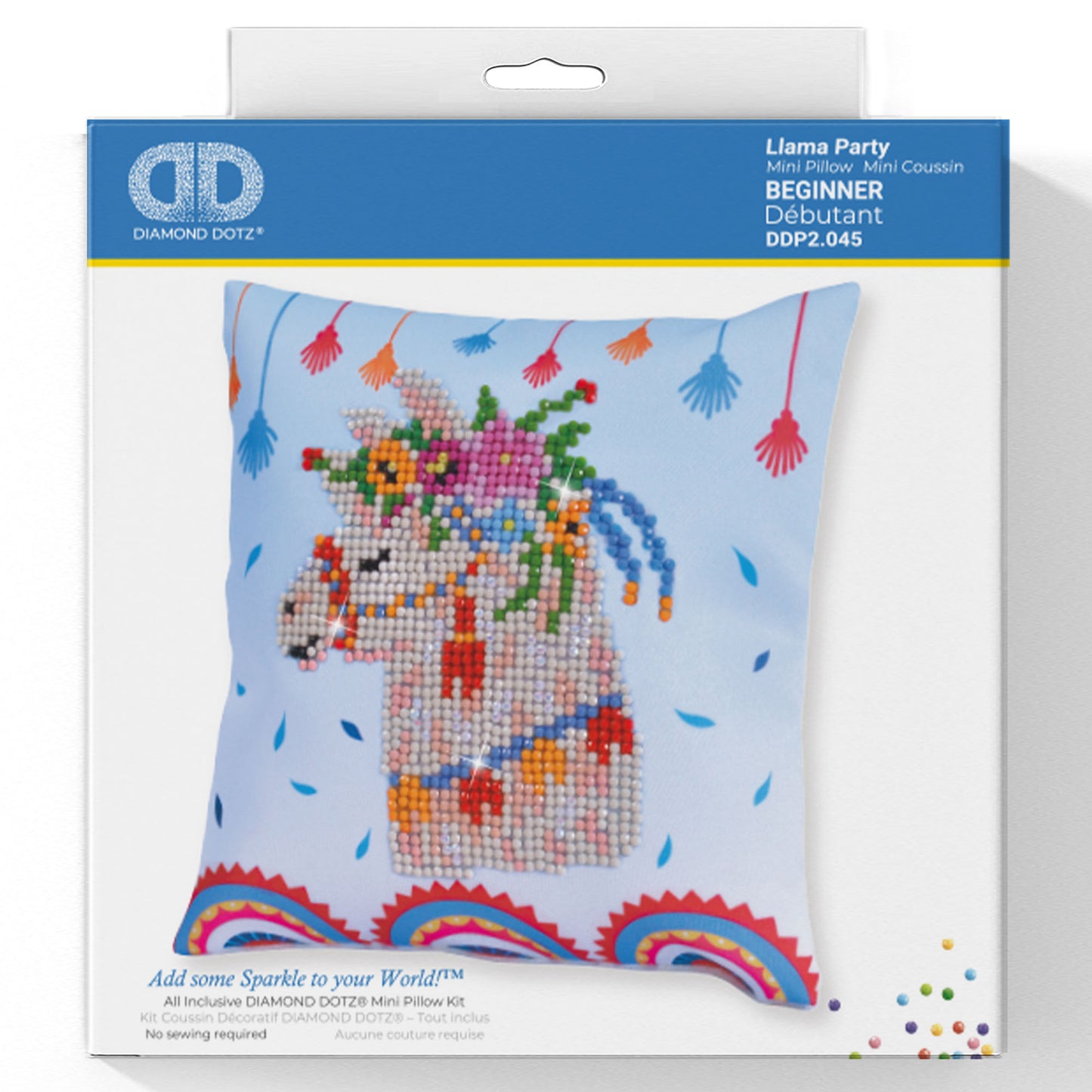 Diamond Painting Kit: Cushion: Llama Party