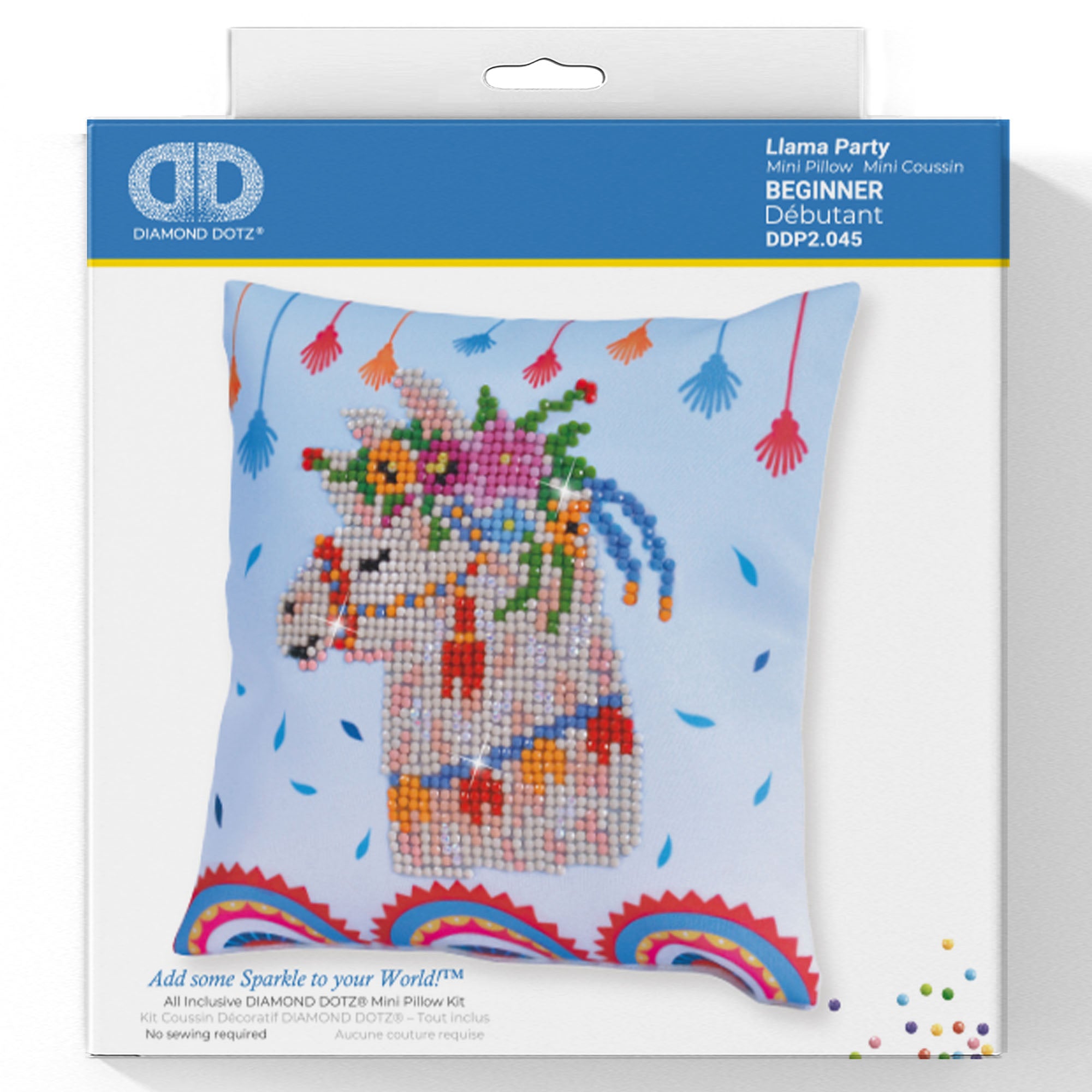 Diamond Painting Kit: Cushion: Llama Party