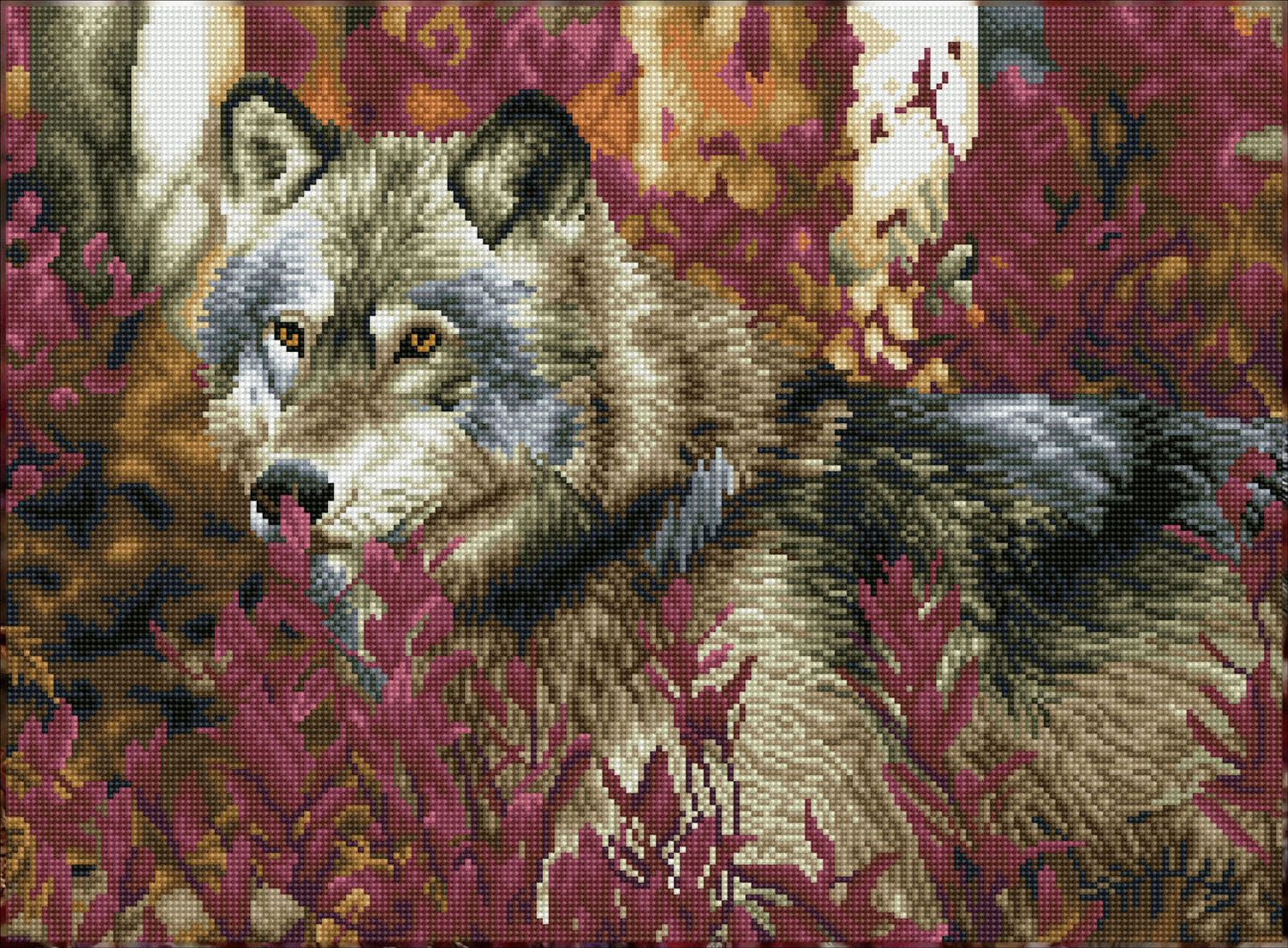 Diamond Dotz® Squares: Autumn Wolf