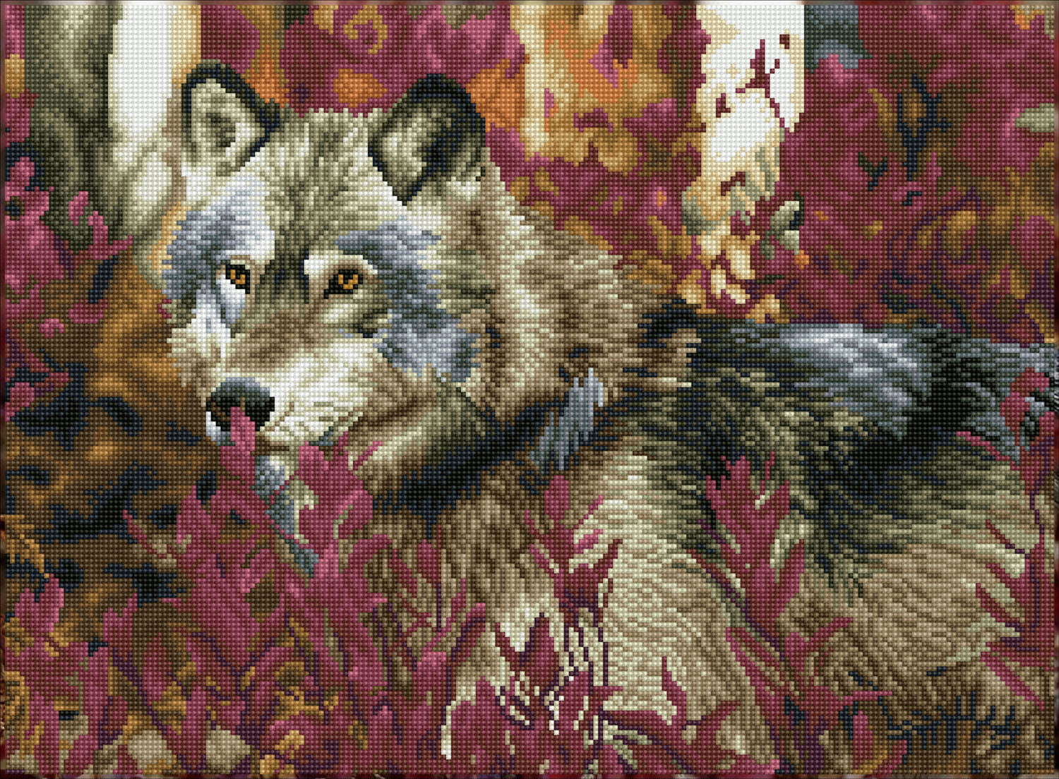 Diamond Dotz® Squares: Autumn Wolf
