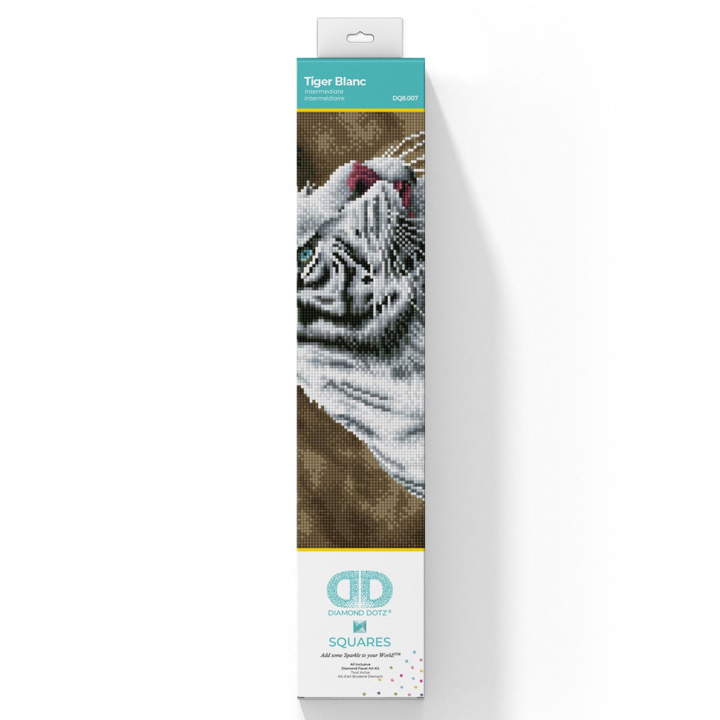 Diamond Dotz® Squares: Tiger Blanc