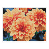 Diamond Dotz® Squares: Peach Dahlias