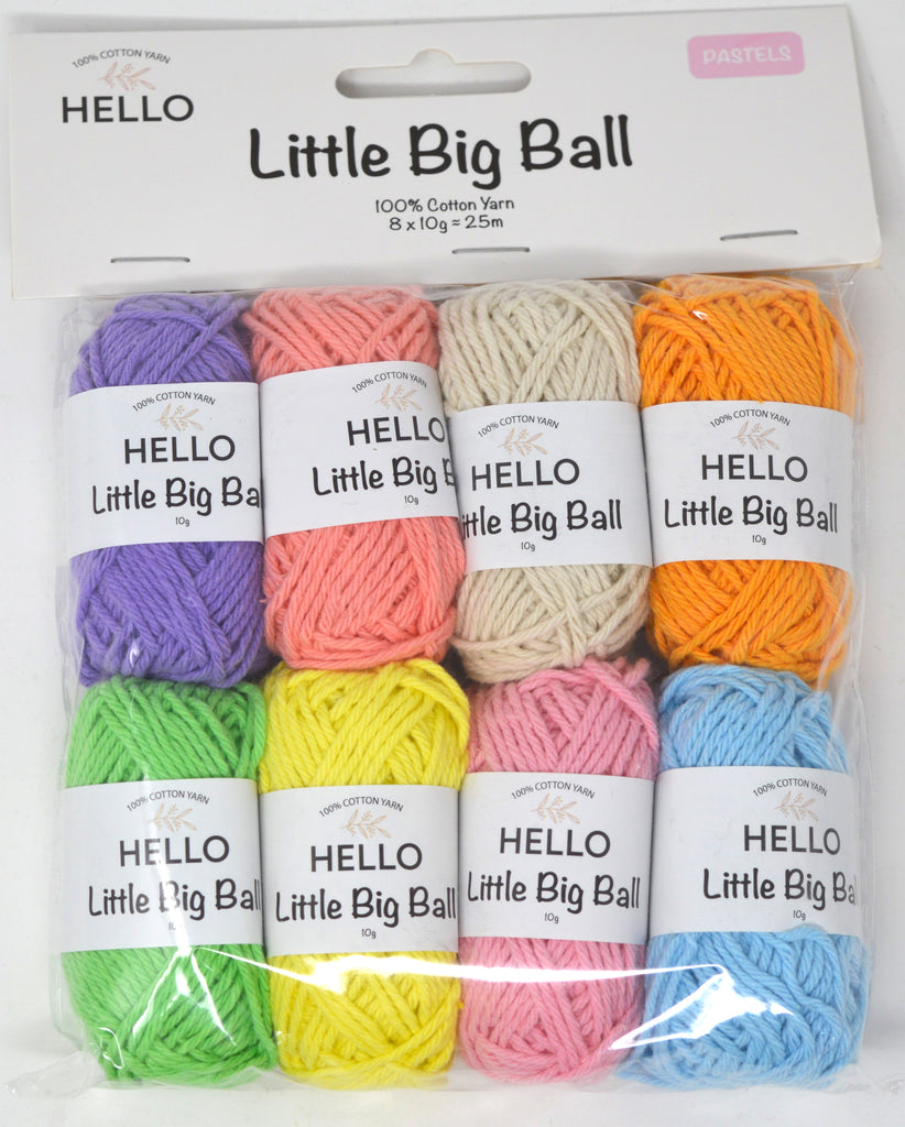 Hello 'Little Big Ball' PASTEL Colour Pack - 8 x 10g Balls