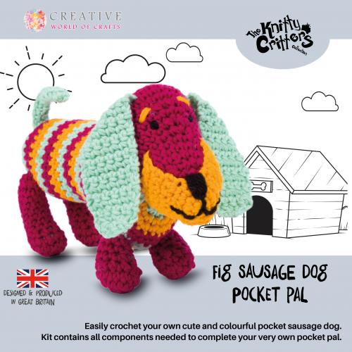Knitty Critters Pocket Pals - Fig Sausage Dog