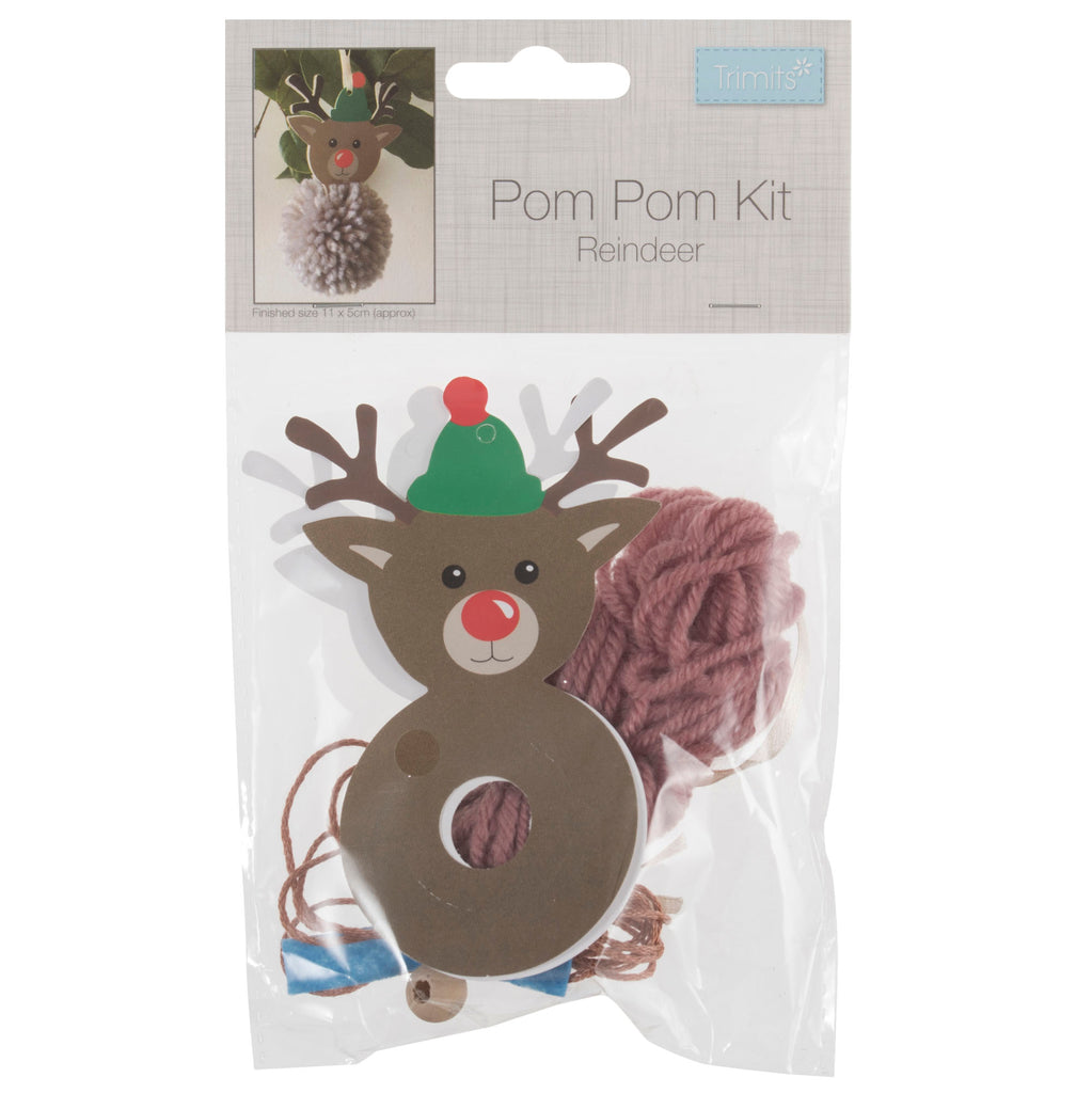 Pom Pom Decoration Kit: Christmas: Reindeer