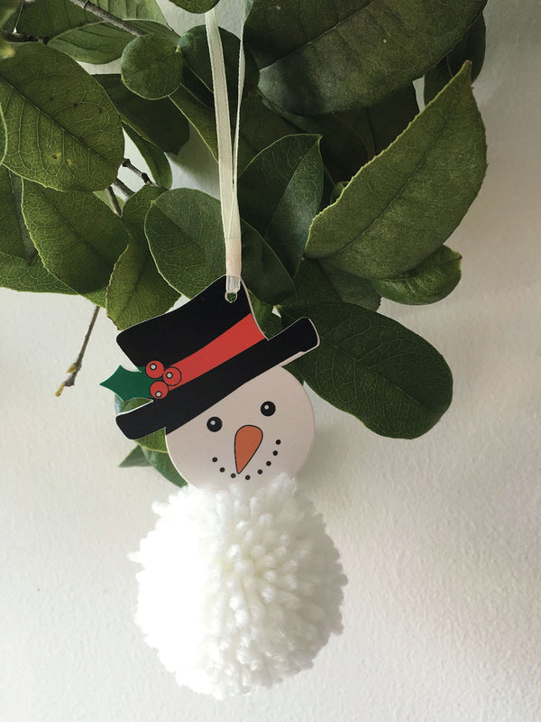 Pom Pom Decoration Kit: Christmas: Snowman