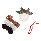 Pom Pom Decoration Kit: Christmas Pudding: Pack of 4