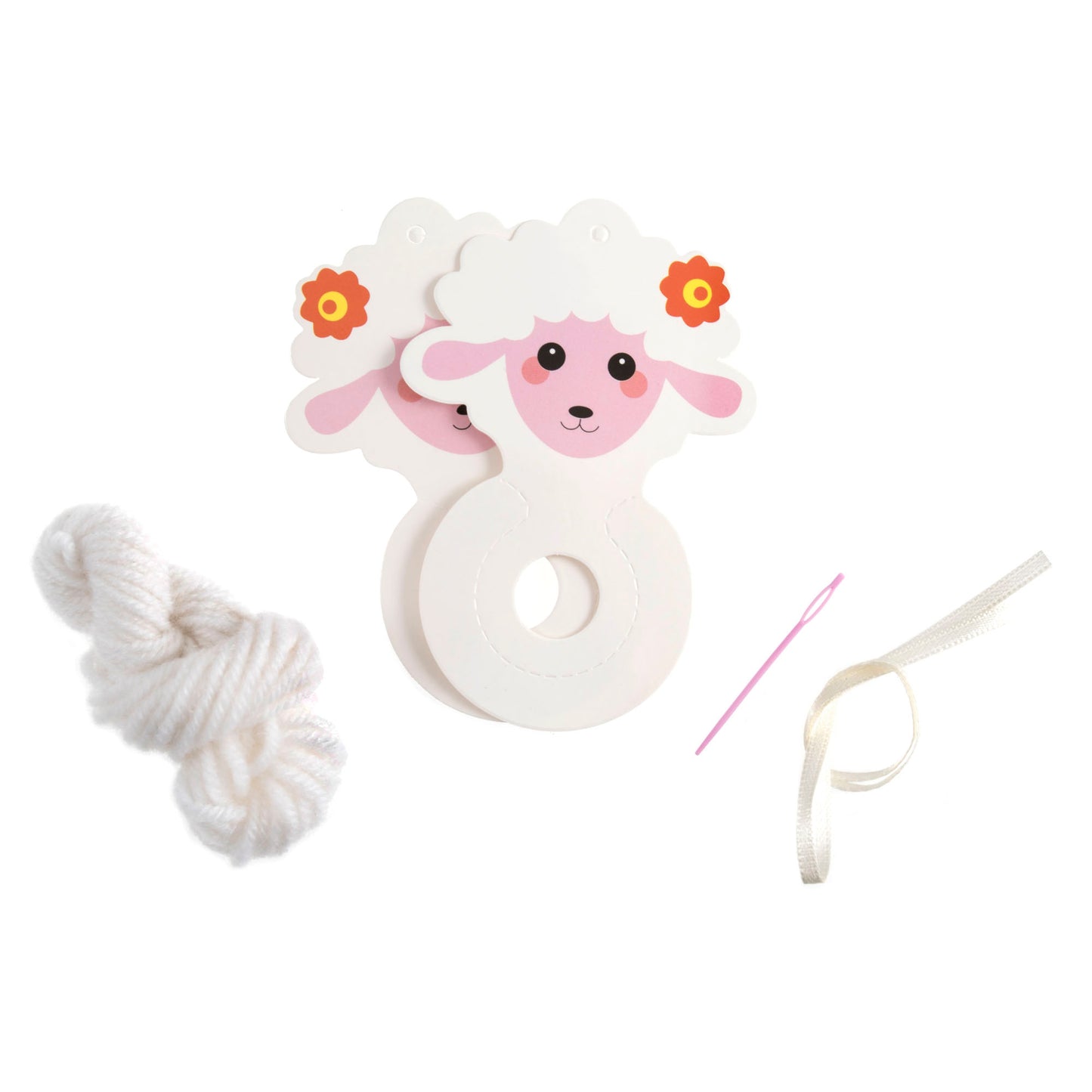 Pom Pom Decoration Kit: Sheep: Pack of 4