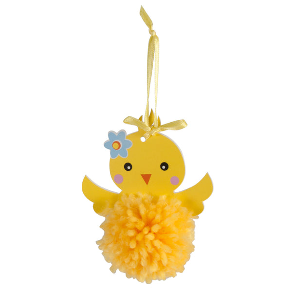 Pom Pom Decoration Kit: Chick: Pack of 4