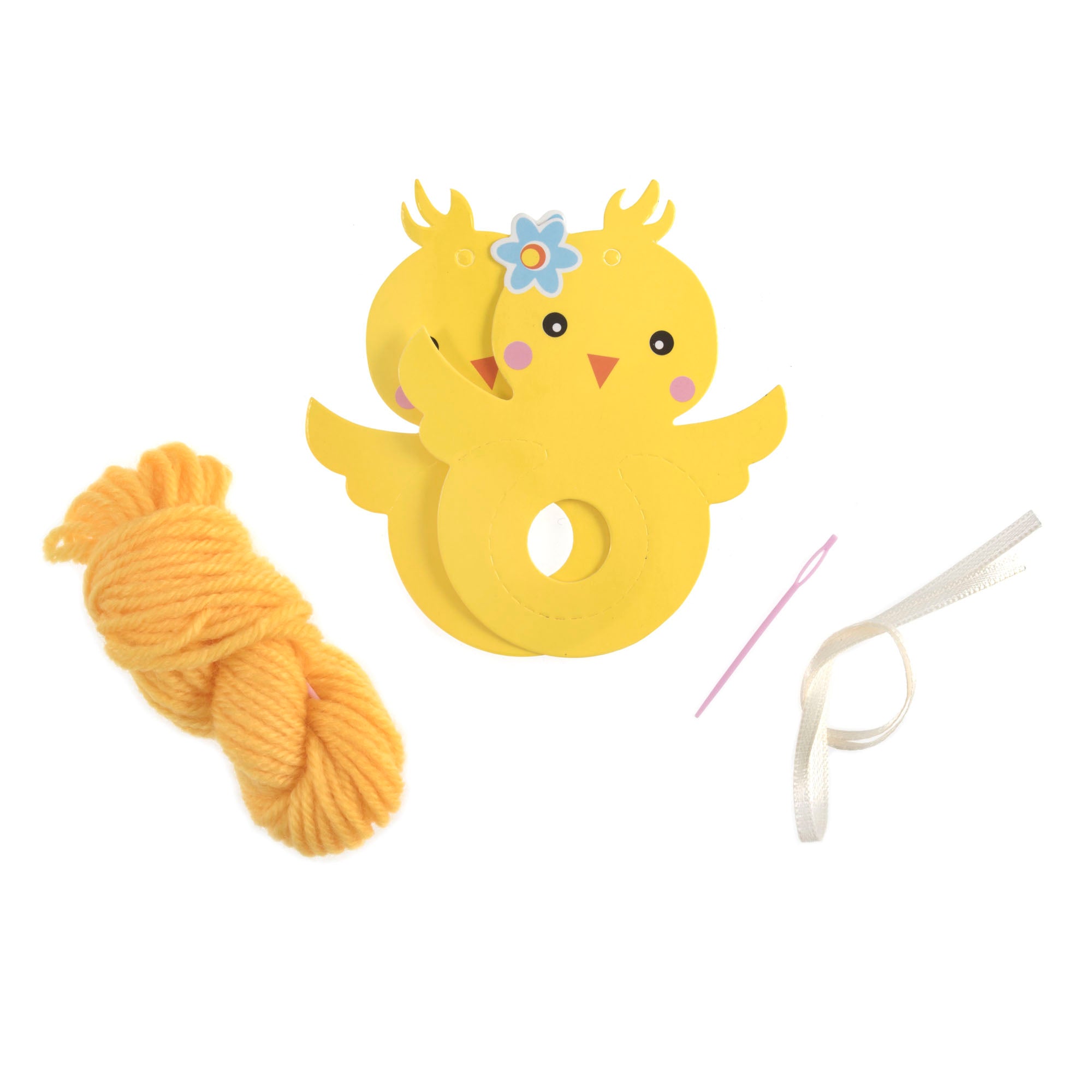 Pom Pom Decoration Kit: Chick: Pack of 4