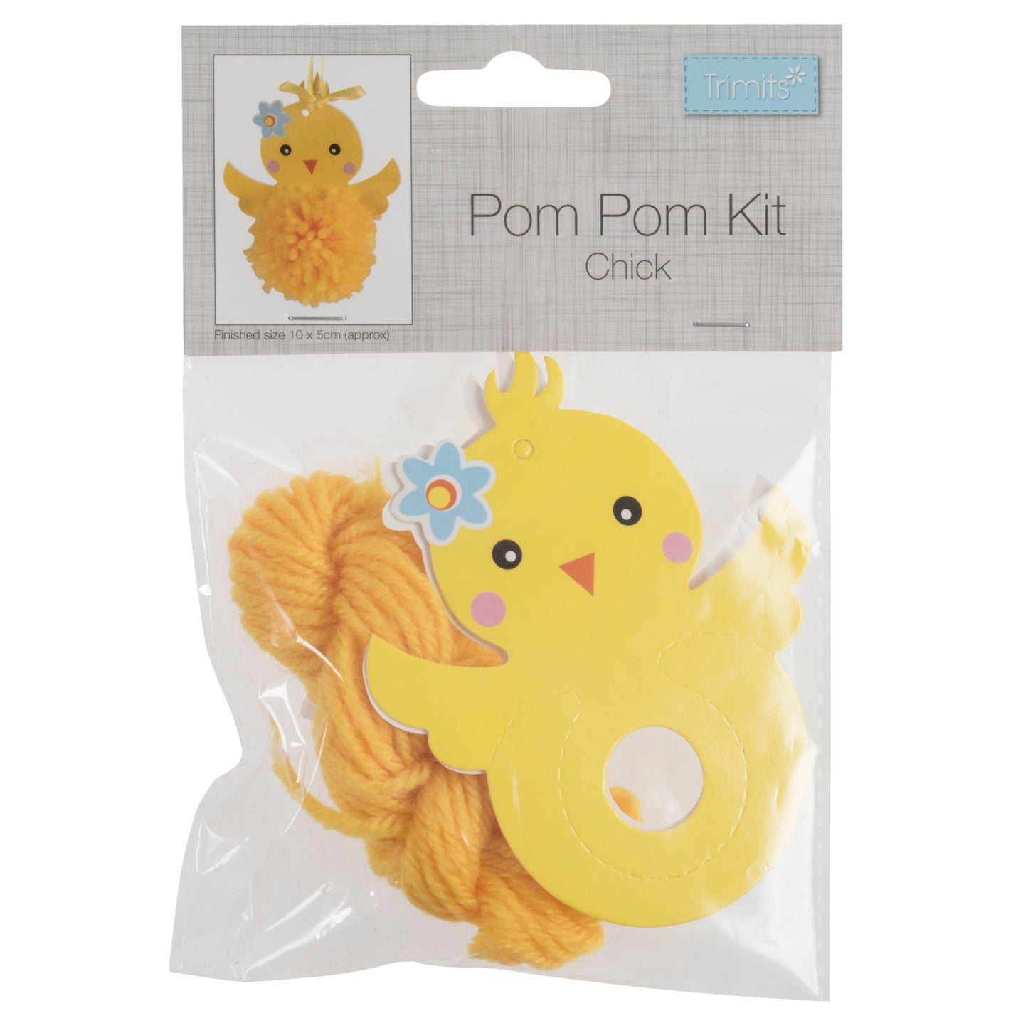 Pom Pom Decoration Kit: Chick: Pack of 4