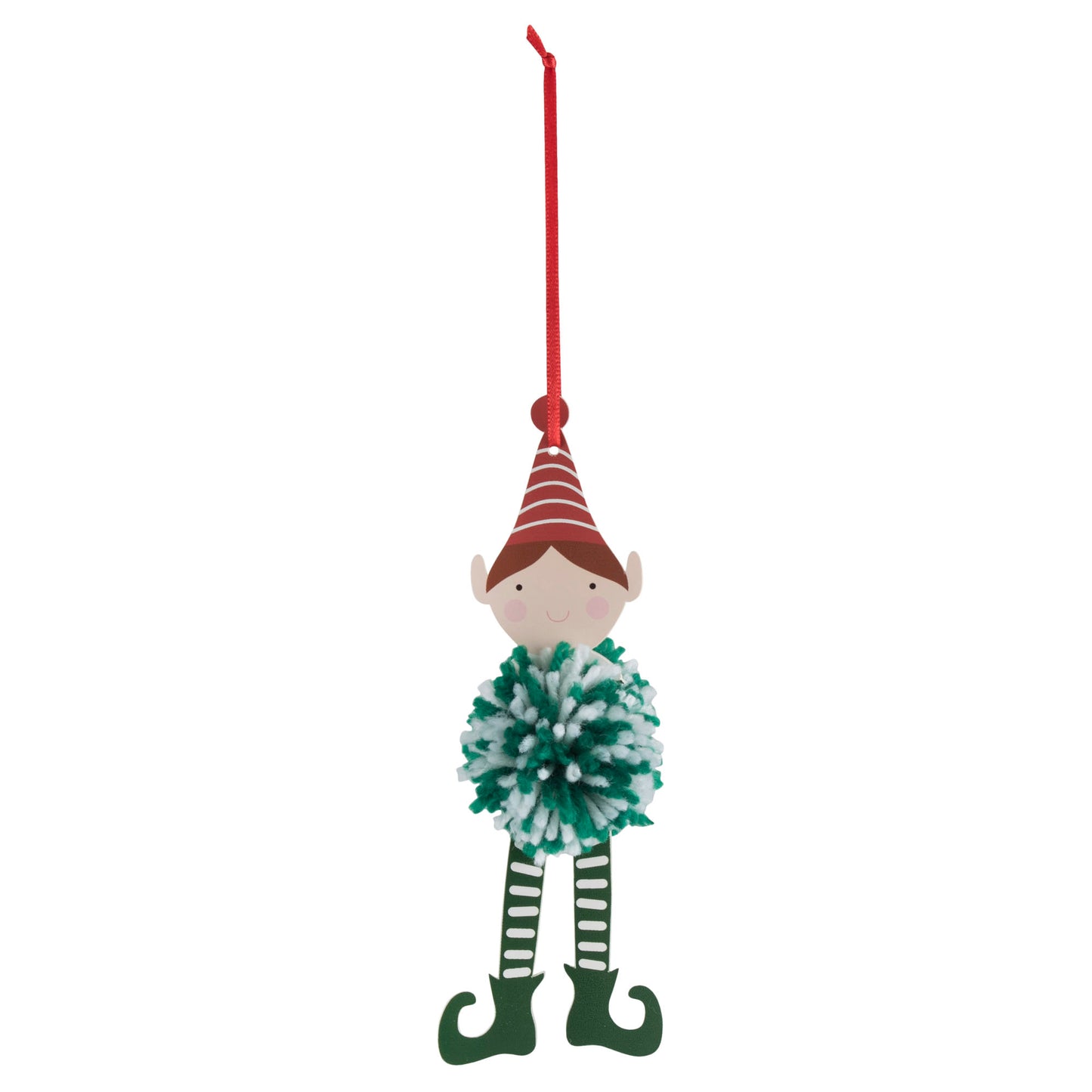 Pom Pom Decoration Kit: Christmas: Elf: Pack of 4