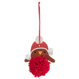 Pom Pom Decoration Kit: Christmas: Robin: Pack of 4