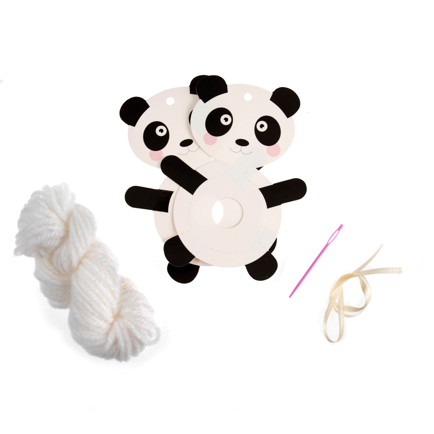 Pom Pom Decoration Kit: Panda: Pack of 4