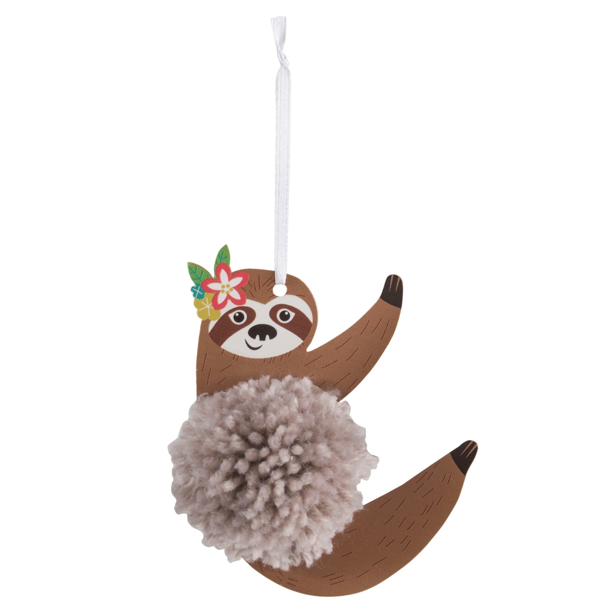 Pom Pom Decoration Kit: Sloth: Pack of 4