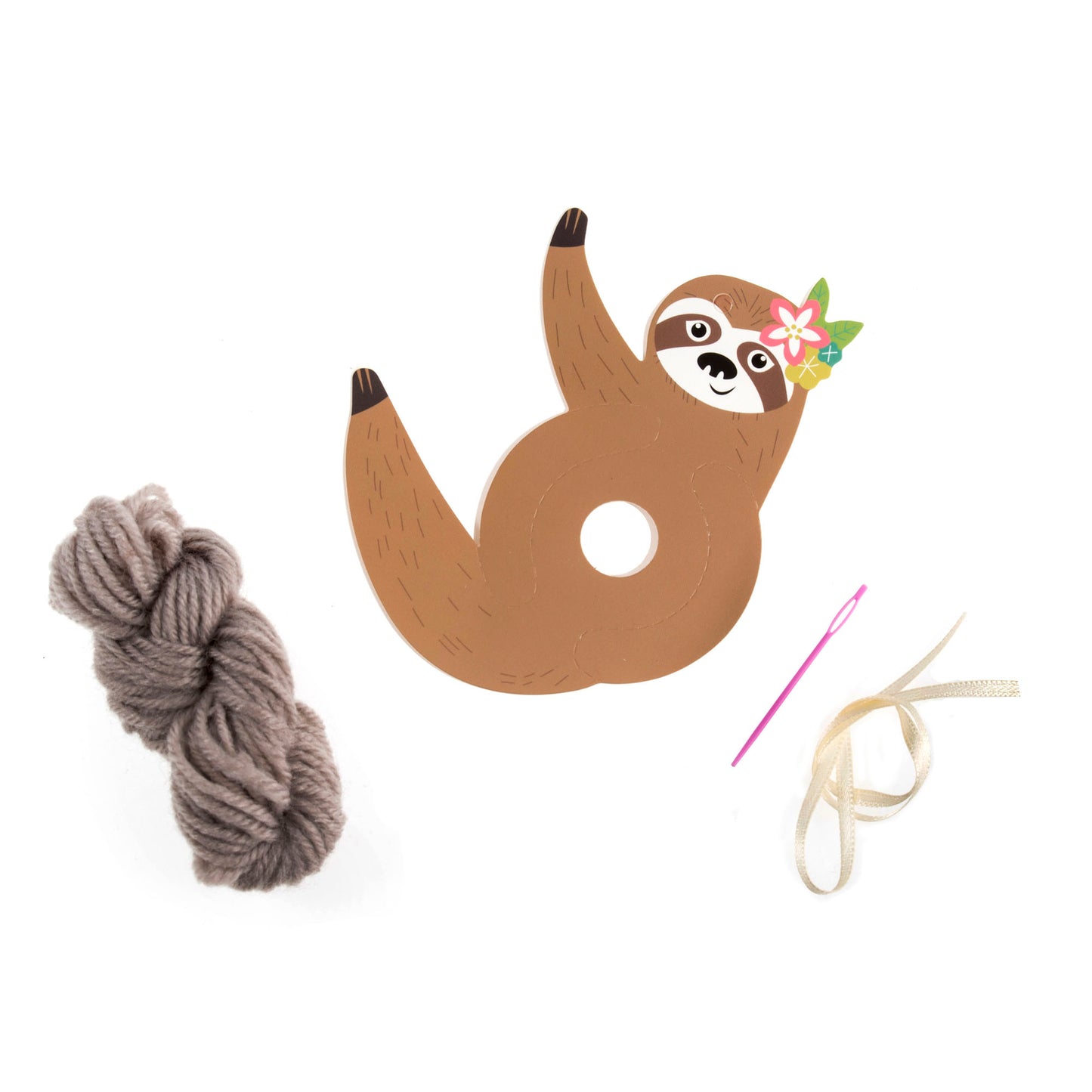 Pom Pom Decoration Kit: Sloth: Pack of 4
